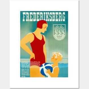 Vintage Travel Poster Denmark Frederiksberg Posters and Art